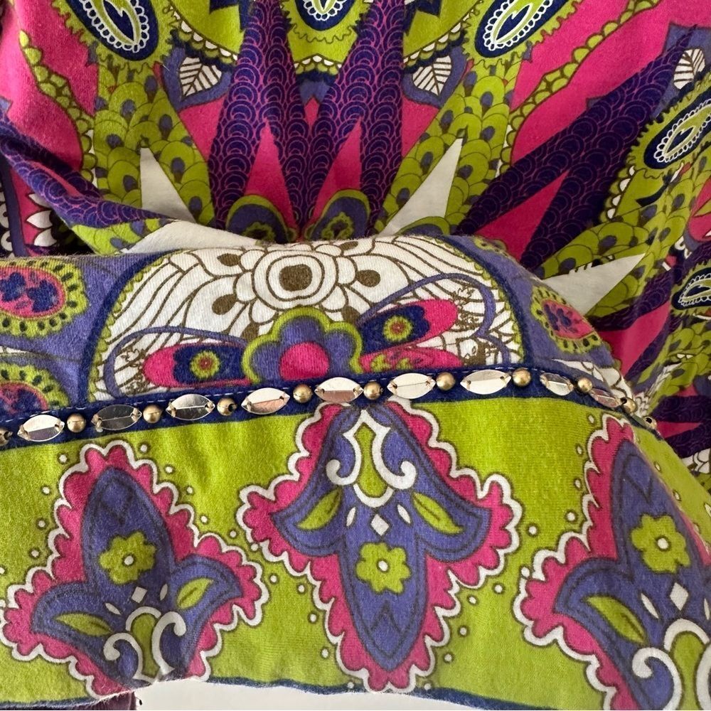 Soft Surroundings Multi Color Boho Abstract Blous… - image 3